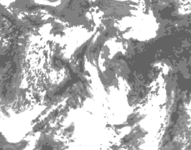 GDPS total cloud 144 hour forecast chart for Canada based on 2025/05/27 0000Z data