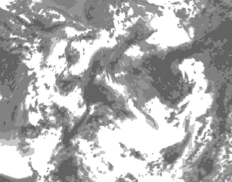 GDPS total cloud 156 hour forecast chart for Canada based on 2025/05/27 0000Z data