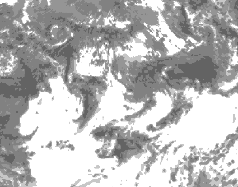 GDPS total cloud 234 hour forecast chart for Canada based on 2025/05/27 0000Z data