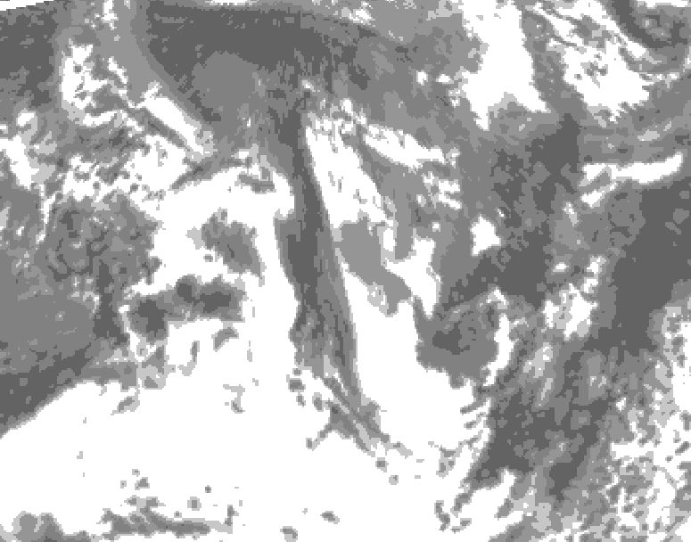 GDPS total cloud 096 hour forecast chart for Canada based on 2025/05/27 1200Z data
