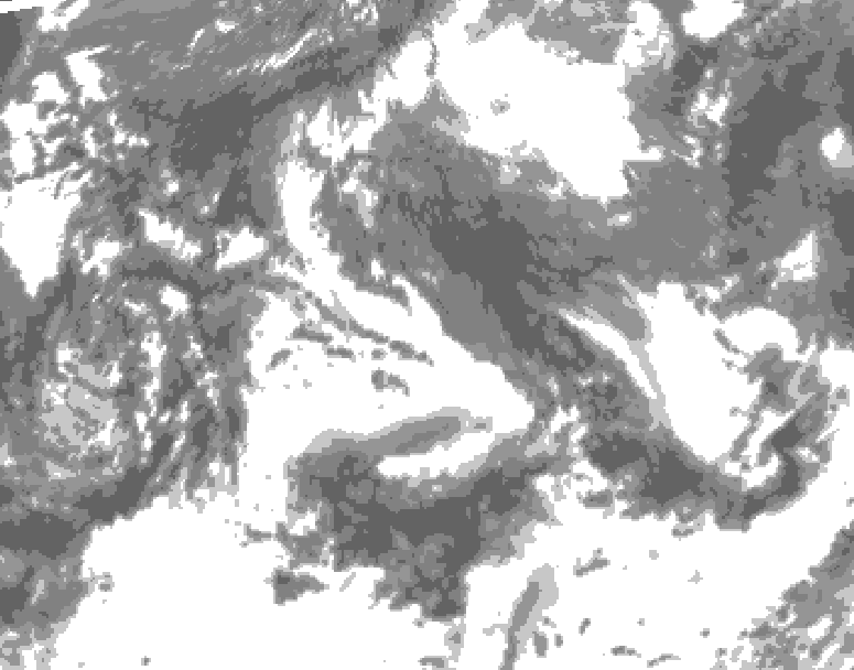 GDPS total cloud 216 hour forecast chart for Canada based on 2025/05/27 1200Z data