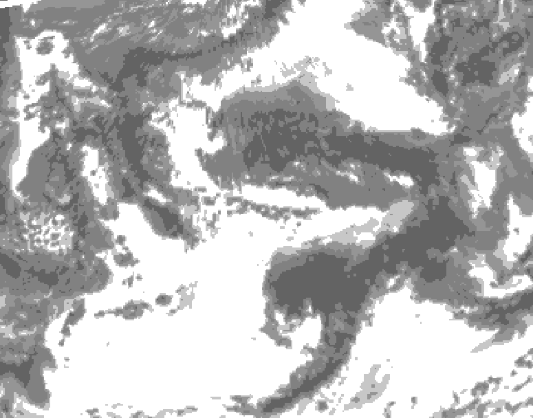 GDPS total cloud 240 hour forecast chart for Canada based on 2025/05/27 1200Z data