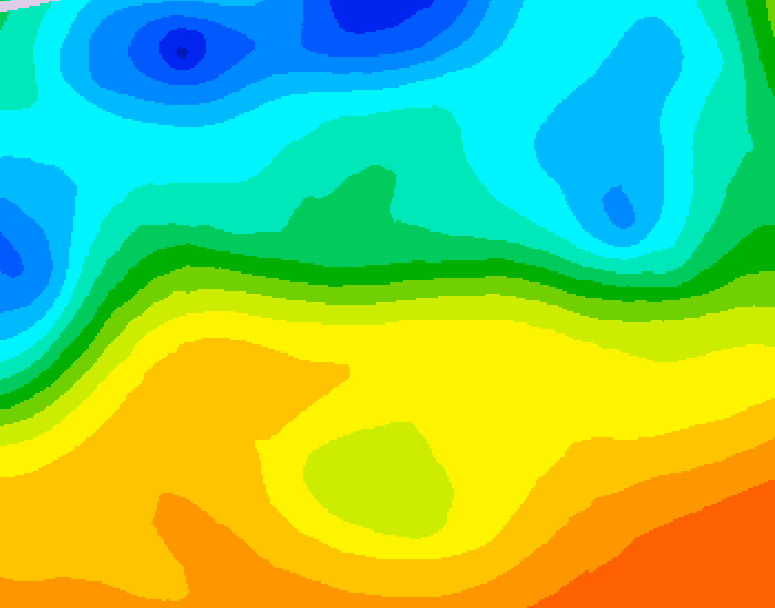 GDPS 500 millibar geopotential height 012 hour forecast chart for Canada based on 2025/05/28 0000Z data