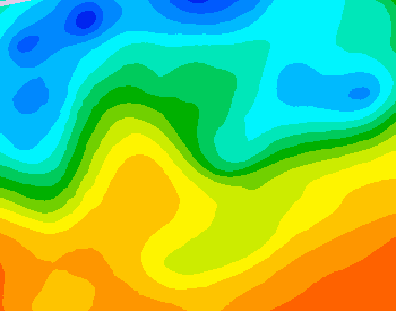 GDPS 500 millibar geopotential height 036 hour forecast chart for Canada based on 2025/05/28 0000Z data