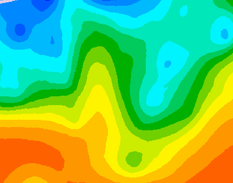 GDPS 500 millibar geopotential height 060 hour forecast chart for Canada based on 2025/05/28 0000Z data