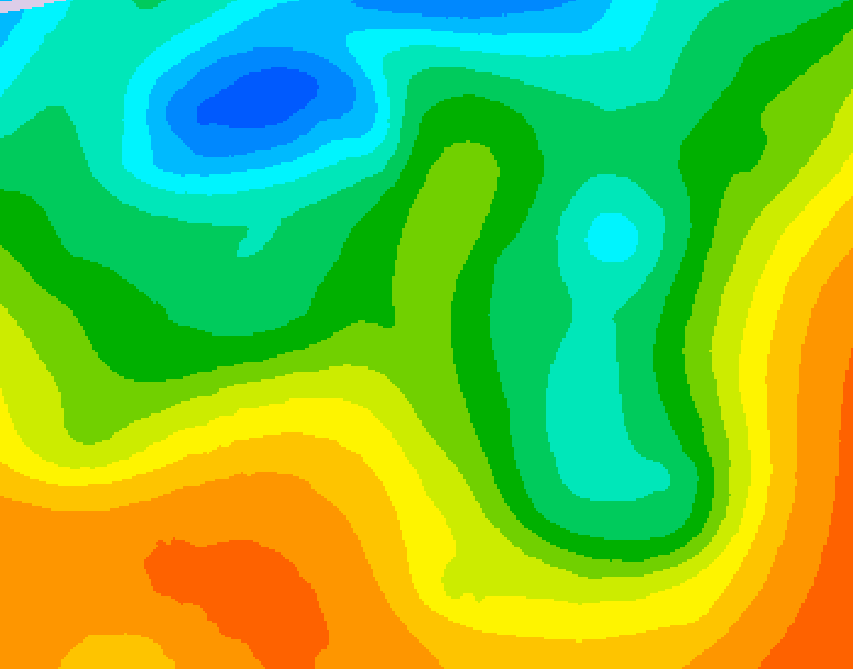 GDPS 500 millibar geopotential height 096 hour forecast chart for Canada based on 2025/05/28 0000Z data