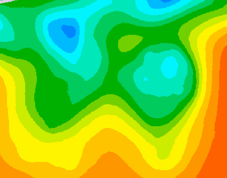 GDPS 500 millibar geopotential height 132 hour forecast chart for Canada based on 2025/05/28 0000Z data