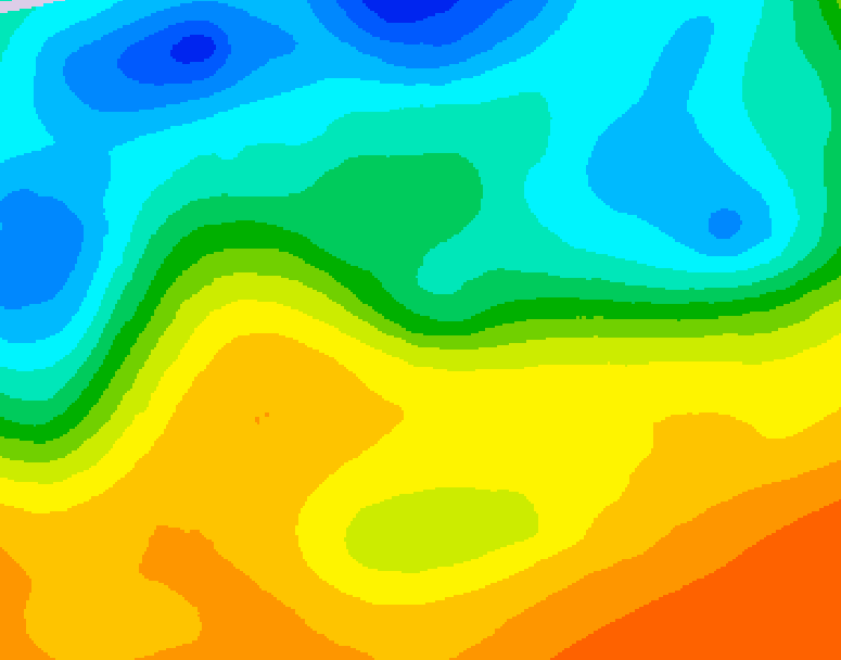 GDPS 500 millibar geopotential height 012 hour forecast chart for Canada based on 2025/05/28 1200Z data
