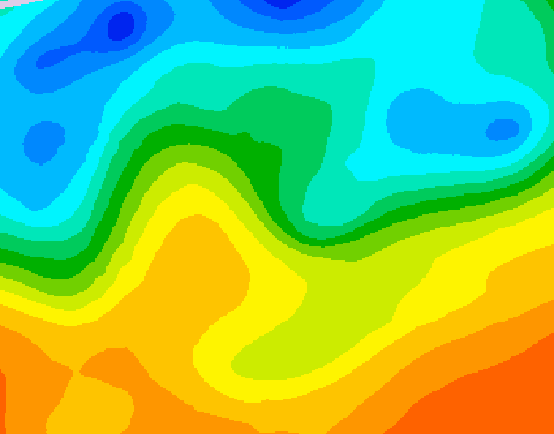 GDPS 500 millibar geopotential height 024 hour forecast chart for Canada based on 2025/05/28 1200Z data