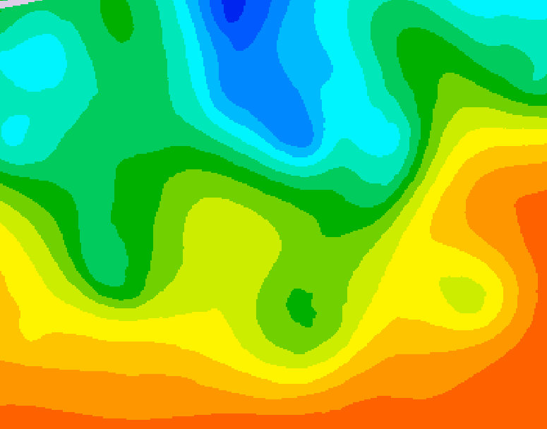 GDPS 500 millibar geopotential height 222 hour forecast chart for Canada based on 2025/05/28 1200Z data