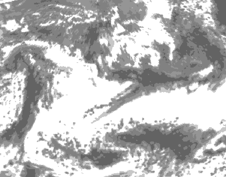 GDPS total cloud 024 hour forecast chart for Canada based on 2025/05/28 0000Z data