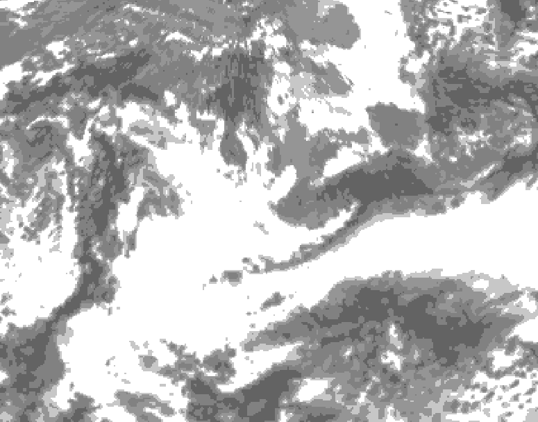 GDPS total cloud 036 hour forecast chart for Canada based on 2025/05/28 0000Z data