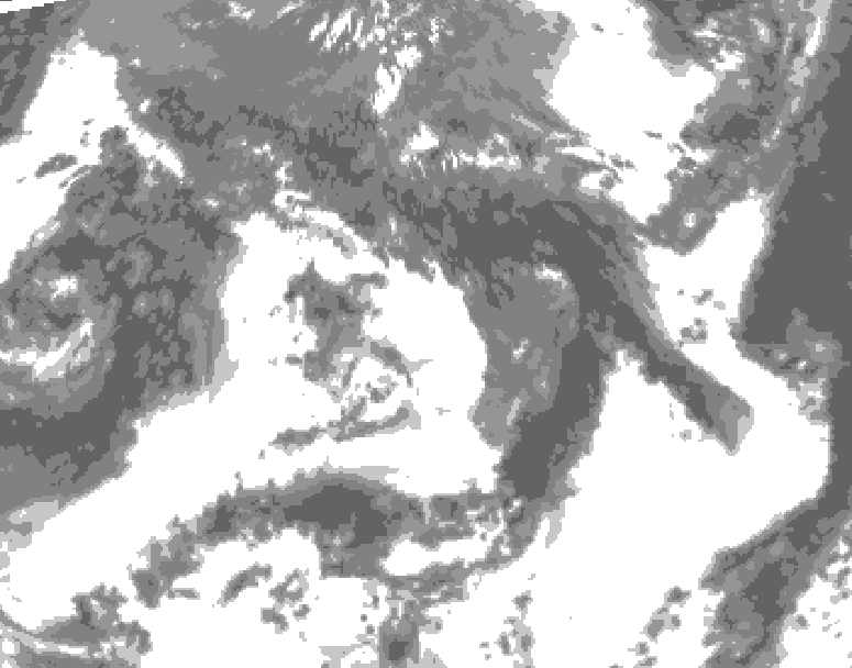 GDPS total cloud 186 hour forecast chart for Canada based on 2025/05/28 0000Z data