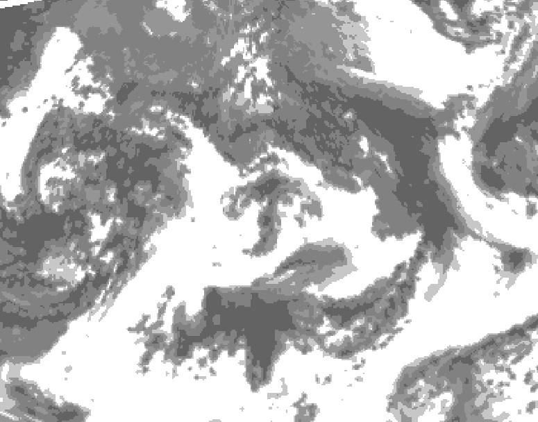 GDPS total cloud 204 hour forecast chart for Canada based on 2025/05/28 0000Z data
