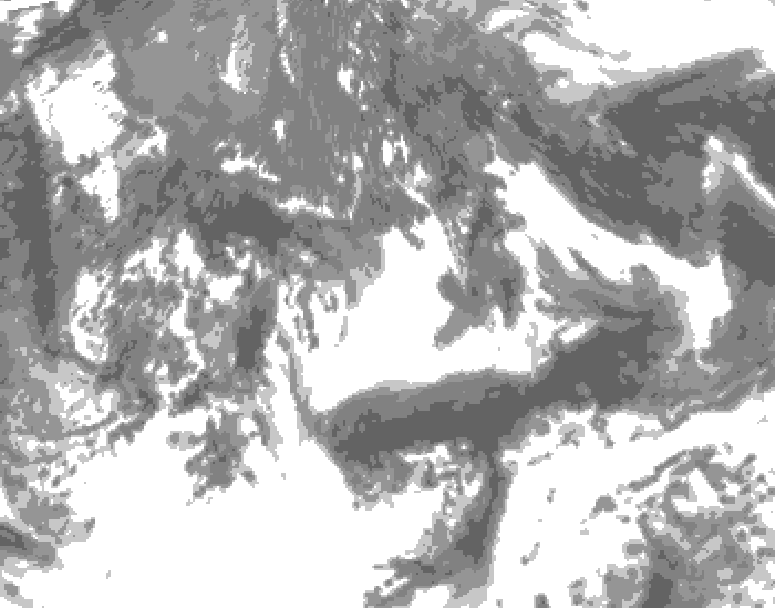 GDPS total cloud 234 hour forecast chart for Canada based on 2025/05/28 0000Z data