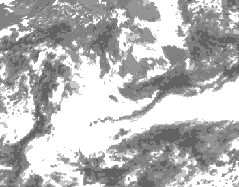 GDPS total cloud 024 hour forecast chart for Canada based on 2025/05/28 1200Z data