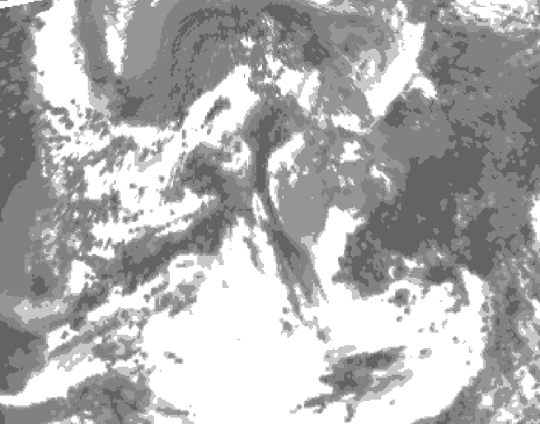 GDPS total cloud 096 hour forecast chart for Canada based on 2025/05/28 1200Z data