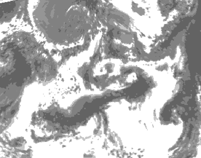 GDPS total cloud 156 hour forecast chart for Canada based on 2025/05/28 1200Z data