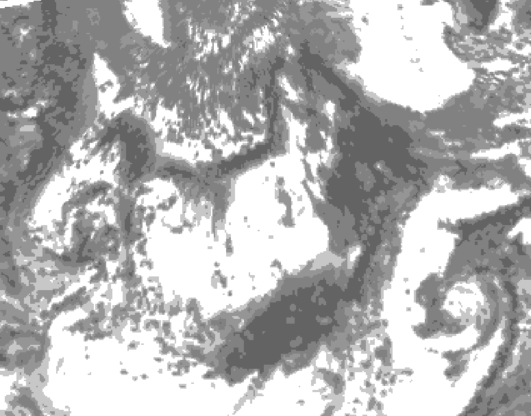 GDPS total cloud 204 hour forecast chart for Canada based on 2025/05/28 1200Z data