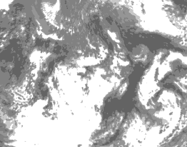 GDPS total cloud 222 hour forecast chart for Canada based on 2025/05/28 1200Z data