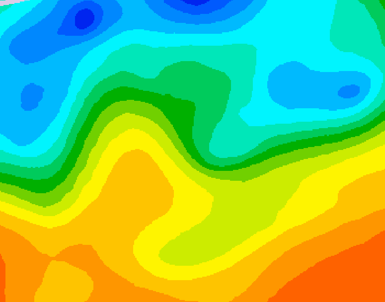 GDPS 500 millibar geopotential height 012 hour forecast chart for Canada based on 2025/05/29 0000Z data