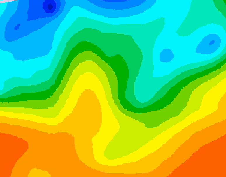 GDPS 500 millibar geopotential height 024 hour forecast chart for Canada based on 2025/05/29 0000Z data