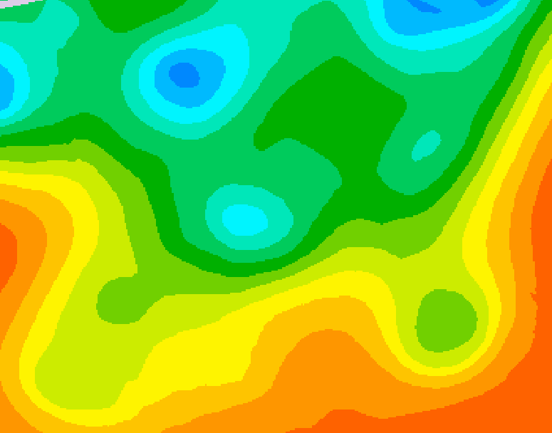 GDPS 500 millibar geopotential height 132 hour forecast chart for Canada based on 2025/05/29 0000Z data