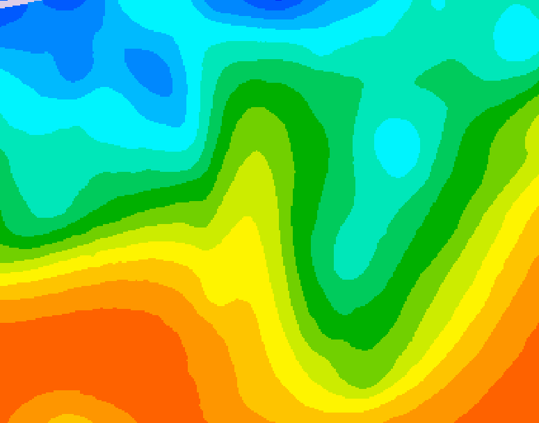 GDPS 500 millibar geopotential height 036 hour forecast chart for Canada based on 2025/05/29 1200Z data