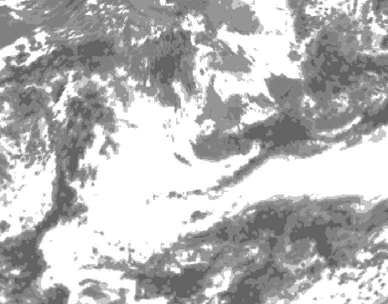 GDPS total cloud 012 hour forecast chart for Canada based on 2025/05/29 0000Z data