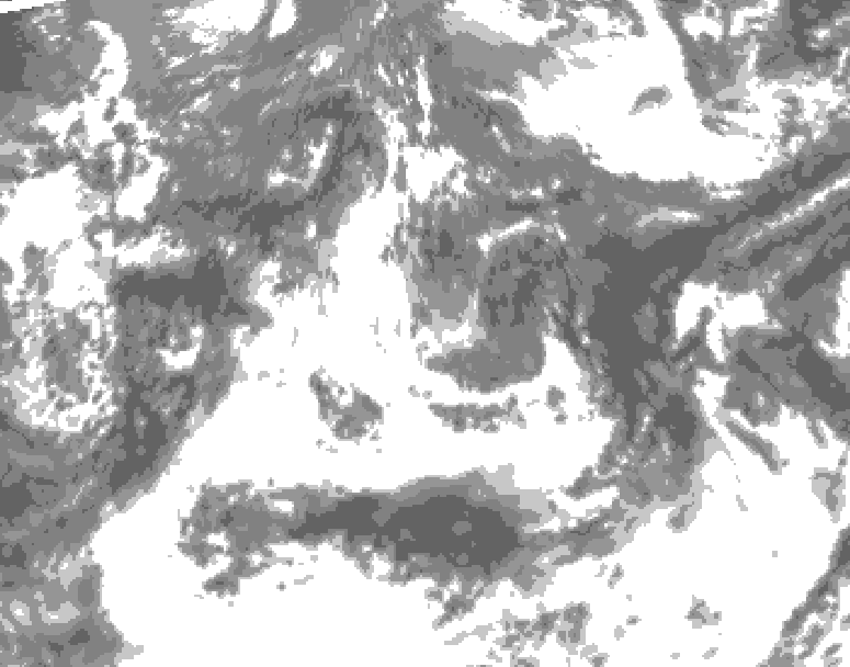 GDPS total cloud 186 hour forecast chart for Canada based on 2025/05/29 0000Z data