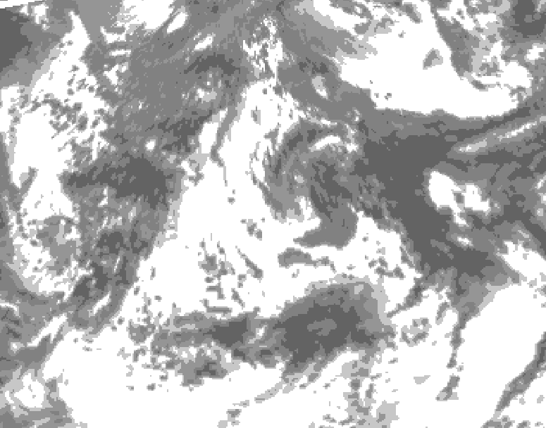 GDPS total cloud 192 hour forecast chart for Canada based on 2025/05/29 0000Z data