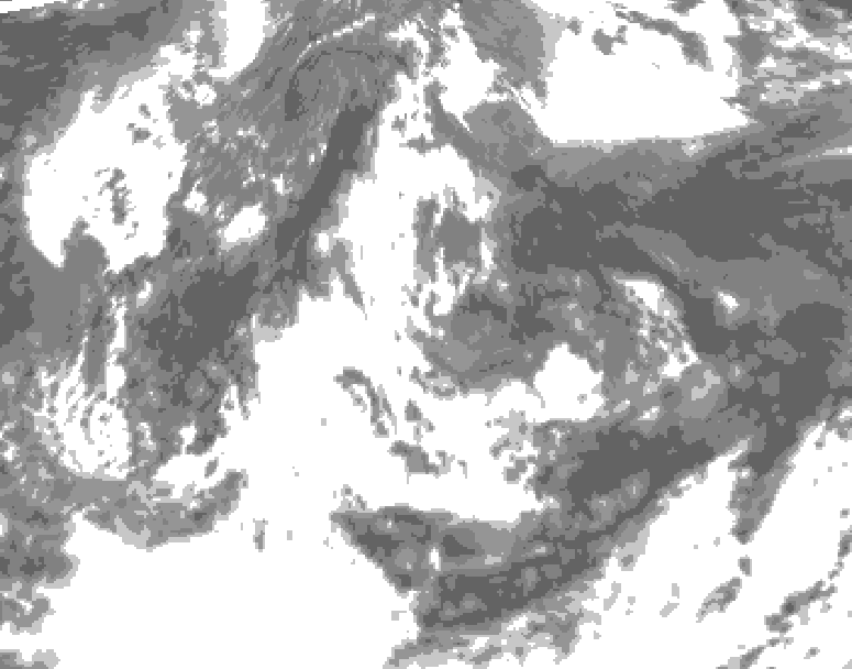 GDPS total cloud 210 hour forecast chart for Canada based on 2025/05/29 0000Z data