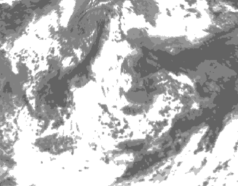 GDPS total cloud 216 hour forecast chart for Canada based on 2025/05/29 0000Z data