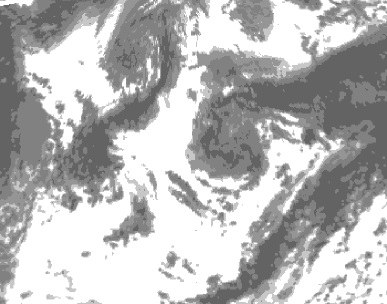 GDPS total cloud 228 hour forecast chart for Canada based on 2025/05/29 0000Z data