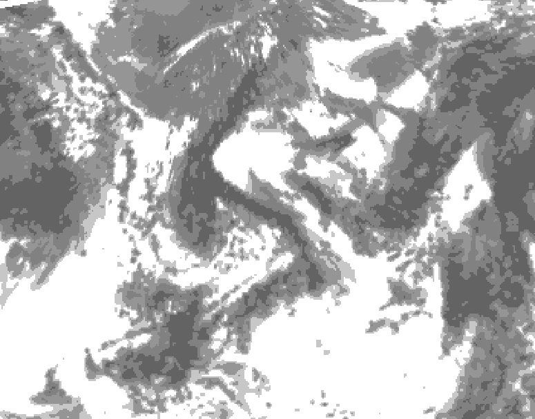 GDPS total cloud 108 hour forecast chart for Canada based on 2025/05/29 1200Z data