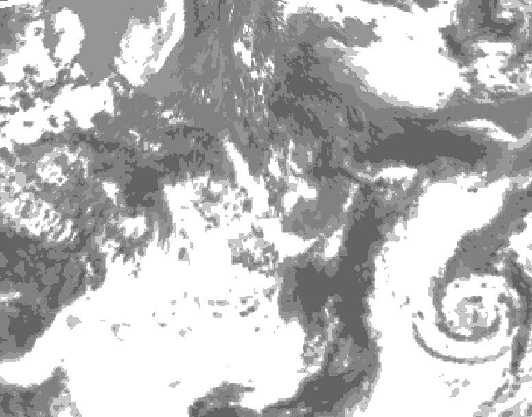 GDPS total cloud 174 hour forecast chart for Canada based on 2025/05/29 1200Z data