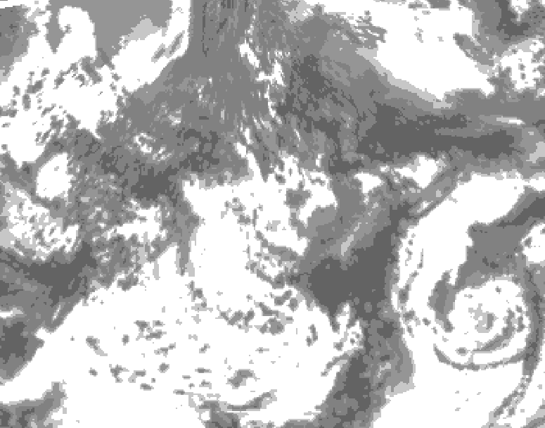 GDPS total cloud 180 hour forecast chart for Canada based on 2025/05/29 1200Z data