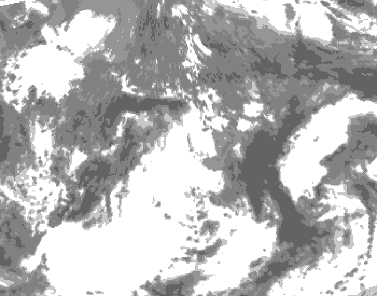 GDPS total cloud 198 hour forecast chart for Canada based on 2025/05/29 1200Z data