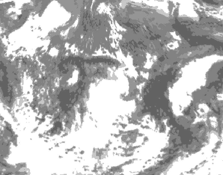 GDPS total cloud 204 hour forecast chart for Canada based on 2025/05/29 1200Z data