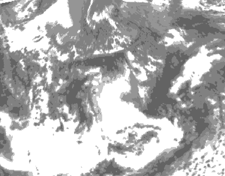 GDPS total cloud 216 hour forecast chart for Canada based on 2025/05/29 1200Z data