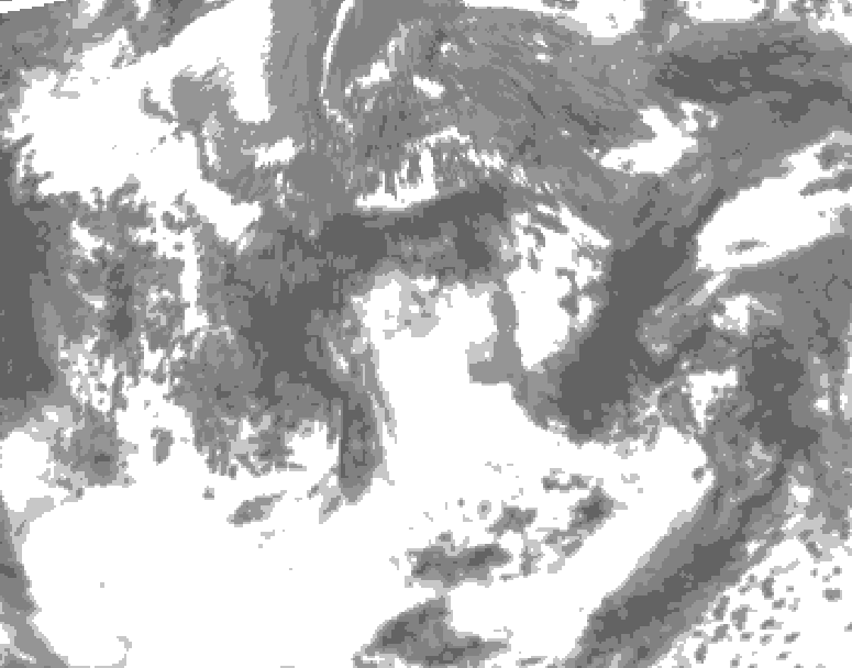 GDPS total cloud 222 hour forecast chart for Canada based on 2025/05/29 1200Z data