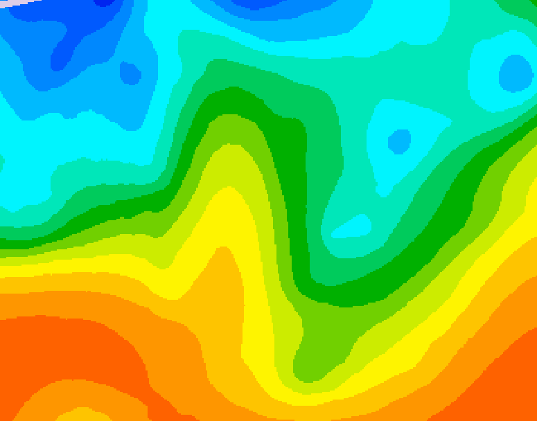 GDPS 500 millibar geopotential height 012 hour forecast chart for Canada based on 2025/05/30 0000Z data