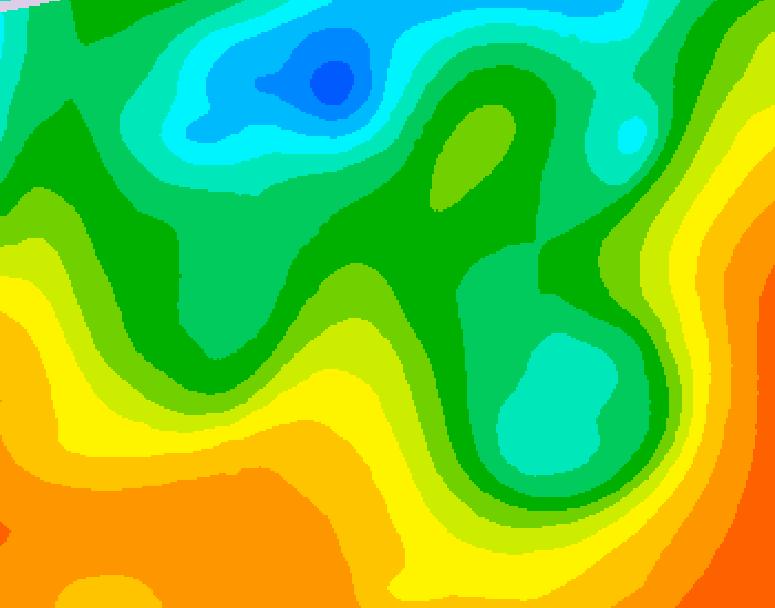 GDPS 500 millibar geopotential height 060 hour forecast chart for Canada based on 2025/05/30 0000Z data