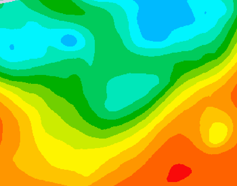 GDPS 500 millibar geopotential height 138 hour forecast chart for Canada based on 2025/05/30 0000Z data