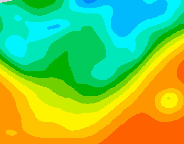 GDPS 500 millibar geopotential height 156 hour forecast chart for Canada based on 2025/05/30 0000Z data