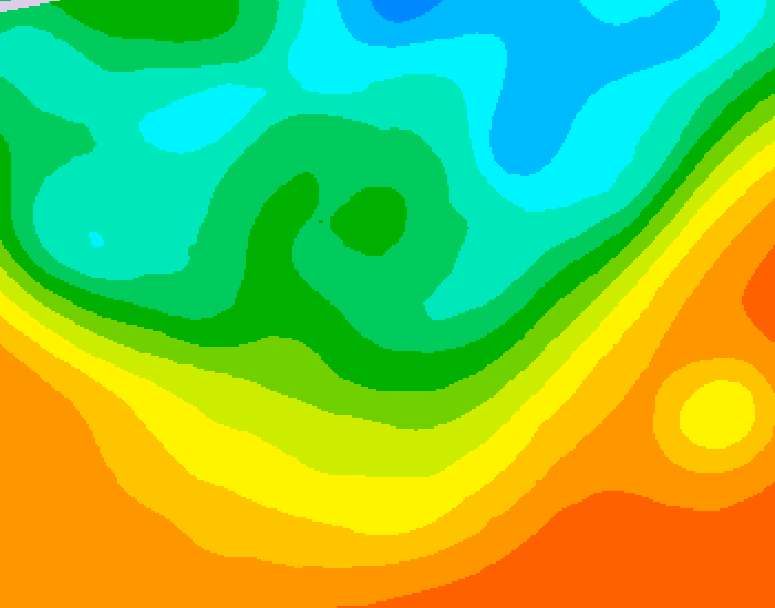 GDPS 500 millibar geopotential height 168 hour forecast chart for Canada based on 2025/05/30 0000Z data