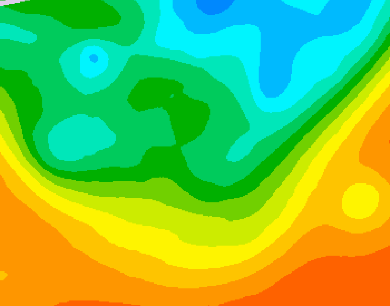 GDPS 500 millibar geopotential height 180 hour forecast chart for Canada based on 2025/05/30 0000Z data