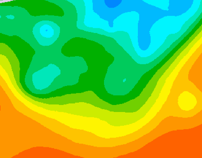 GDPS 500 millibar geopotential height 186 hour forecast chart for Canada based on 2025/05/30 0000Z data