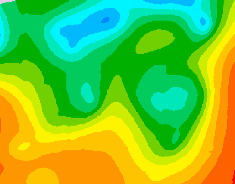 GDPS 500 millibar geopotential height 060 hour forecast chart for Canada based on 2025/05/30 1200Z data
