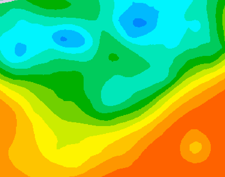 GDPS 500 millibar geopotential height 126 hour forecast chart for Canada based on 2025/05/30 1200Z data